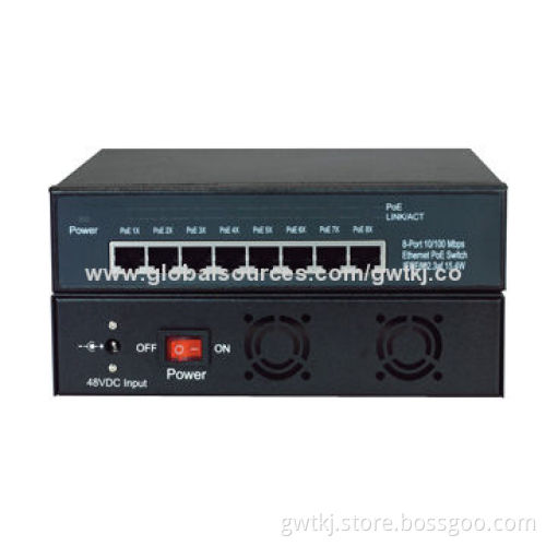 8-port 10/100M PoE Fiber Switch